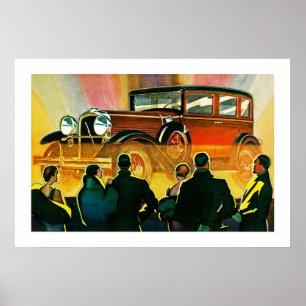 Art Deco Automobile Illustration Poster