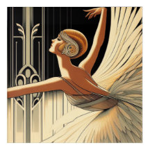 Art Deco Ballerina Wall Art