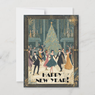 Art Deco Ballroom Dance Happy New Year Magnetic Invitation