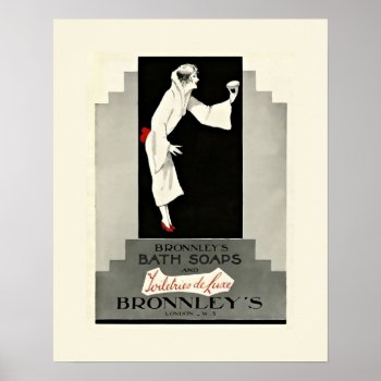 Art Deco Bath Soap Poster by Vintage_Obsession at Zazzle