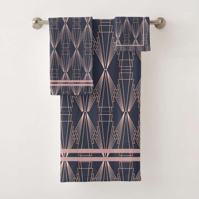 Art Deco Bath Towel Set (Insitu)