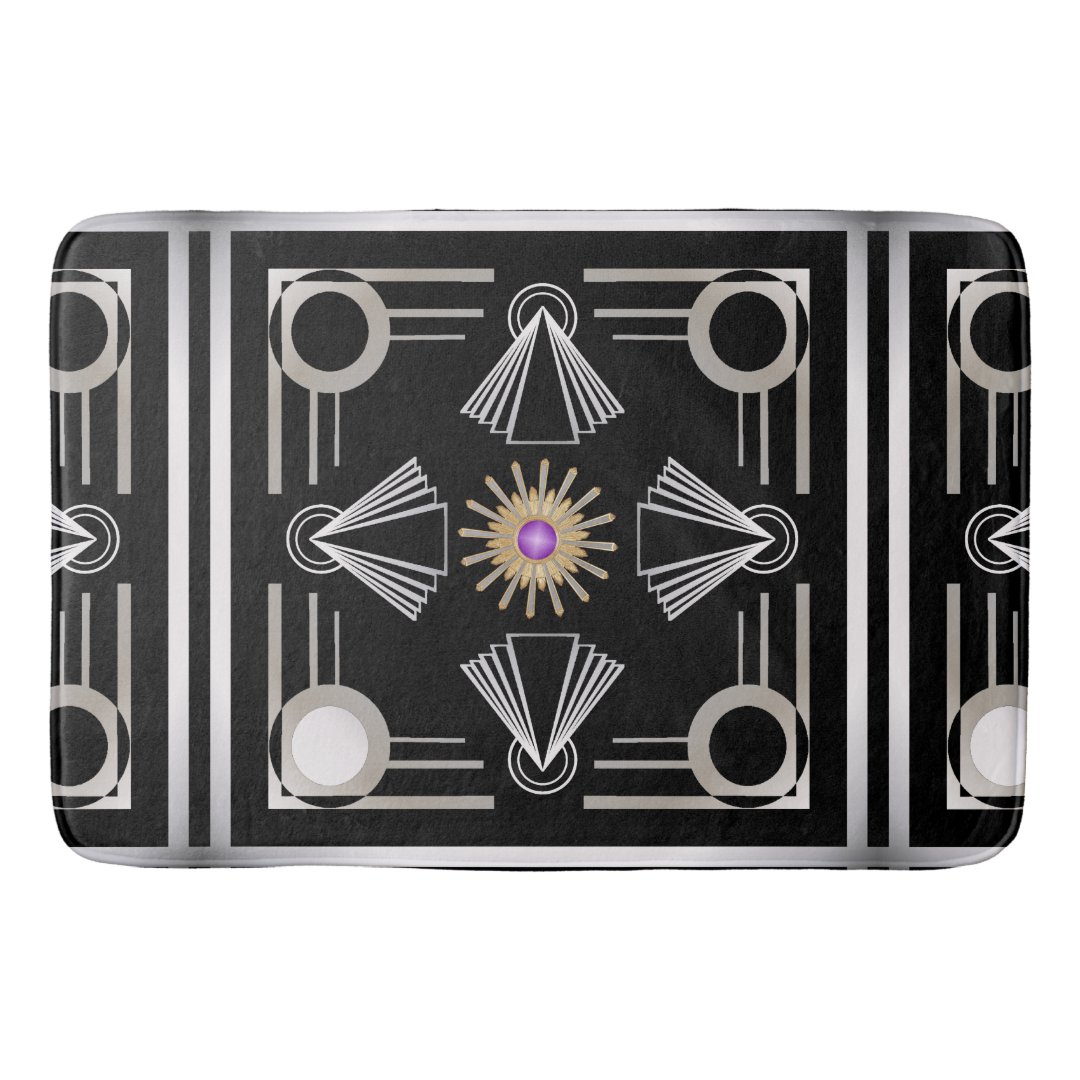 Art Deco Bathroom Mat Zazzle