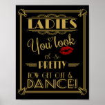 Art Deco Bathroom sign print Ladies<br><div class="desc">Art Deco Bathroom sign print Ladies</div>