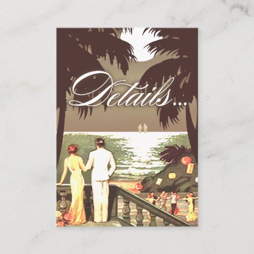 Art Deco Beach Details Registry Card Business Cards