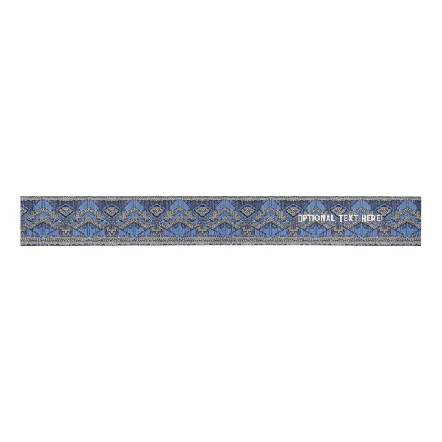 Art Deco - Beaded Flapper Dress - Blue & Silver Grosgrain Ribbon | Zazzle