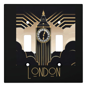 Art Deco Big Ben Light Switch Cover
