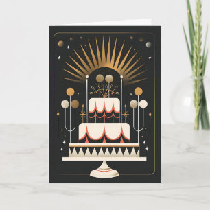 Art Deco Birthday Cake Card