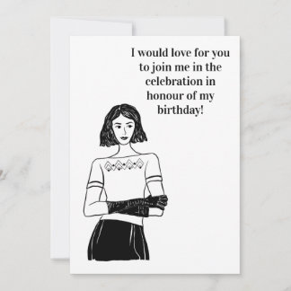 Art deco birthday invitation 