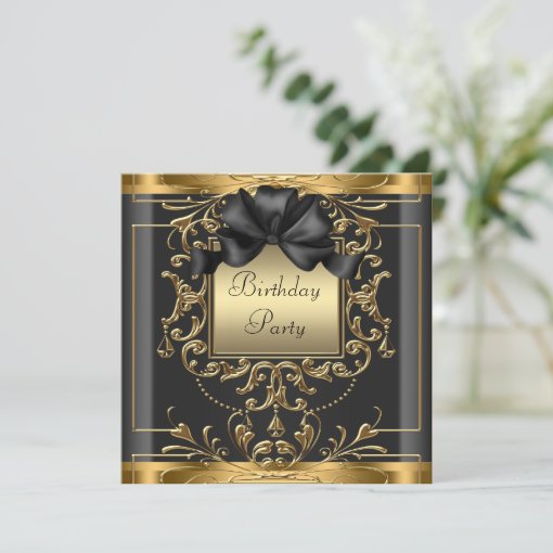 Art Deco Birthday Party Invitation | Zazzle