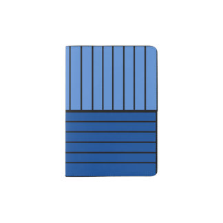 Art Deco Black and Blue Passport Cover
