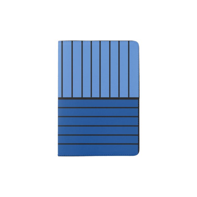 Art Deco Black and Blue Passport Cover (Front)