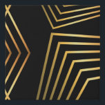 Art Deco Black and Gold Abstract Geometric Pattern Faux Canvas Print<br><div class="desc">Art Deco Pattern</div>