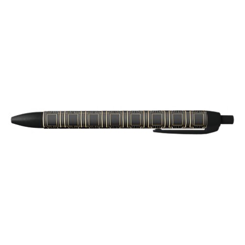 Art deco black and gold  black ink pen