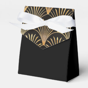 Art Deco Black And Gold Favor Boxes