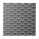 Art Deco Black and White Pattern Tile
