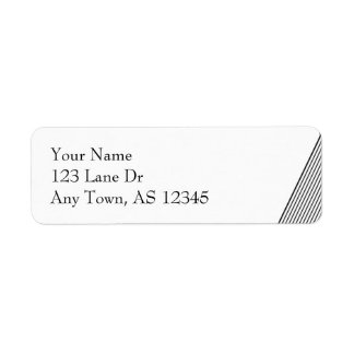 Art Deco Black and White Stripe Label