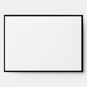 Art Deco Black and White Stripe Wedding Envelope