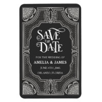 Art Deco Black and White Wedding Save the Date