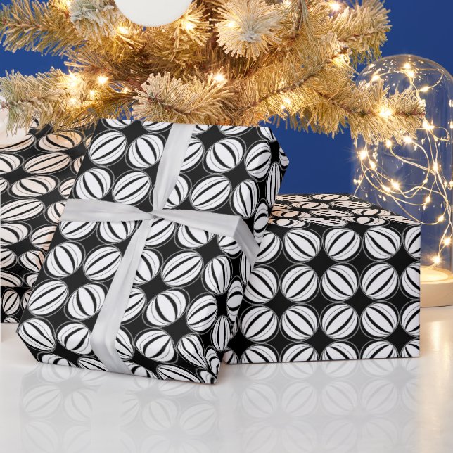Art Deco Black and White Wrapping Paper (Holidays)