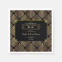 Art Deco Black Gatsby 1920s Wedding