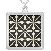 Art Deco Black Geometric Necklace