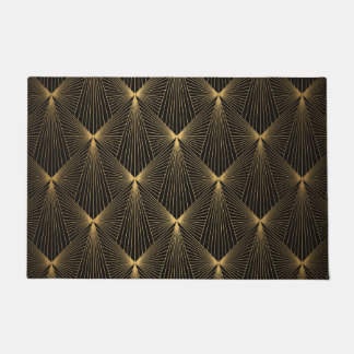 Art deco,black gold,chic,elegant,pattern,classy,tr doormat