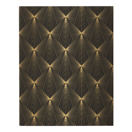 Art decoblack goldchicelegantpatternclassytr faux canvas print