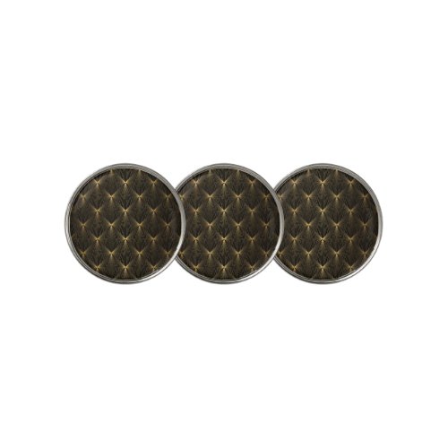 Art decoblack goldchicelegantpatternclassytr golf ball marker