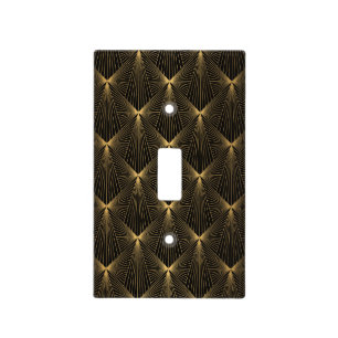 Art deco,black gold,chic,elegant,pattern,classy,tr light switch cover