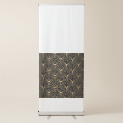 Art decoblack goldchicelegantpatternclassytr retractable banner