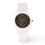 Art deco,black gold,chic,elegant,pattern,classy,tr watch
