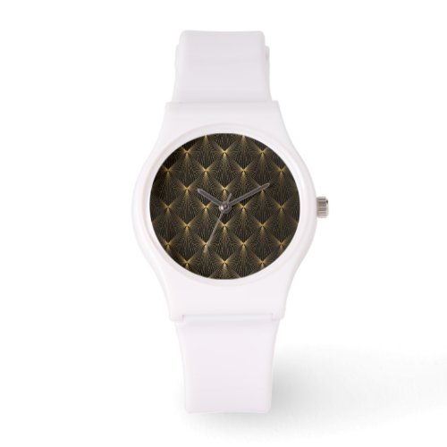 Art decoblack goldchicelegantpatternclassytr watch