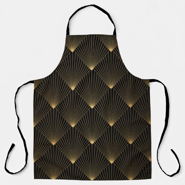 Art Deco: Black Gold Elegance. Apron (Front)
