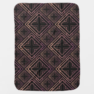 Art Deco Black-Gold Elegance Baby Blanket