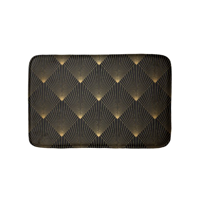 Art Deco: Black Gold Elegance. Bath Mat (Front)