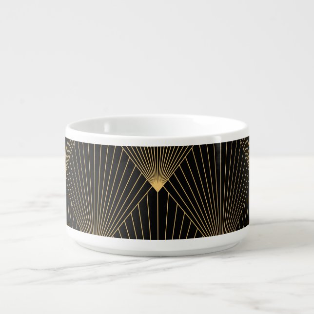 Art Deco: Black Gold Elegance. Bowl (Center)