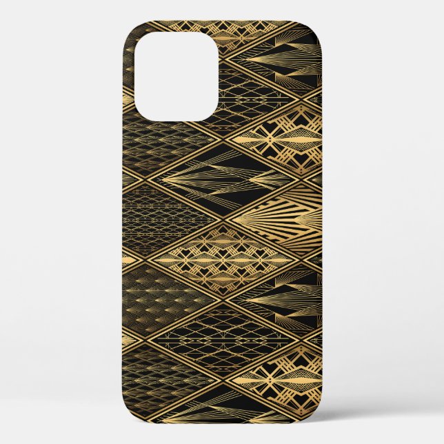 Art Deco Black Gold Elegance Case-Mate iPhone Case (Back)