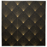 Art Deco: Black Gold Elegance. Cloth Napkin