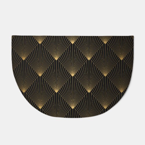 Art Deco Black Gold Elegance Doormat