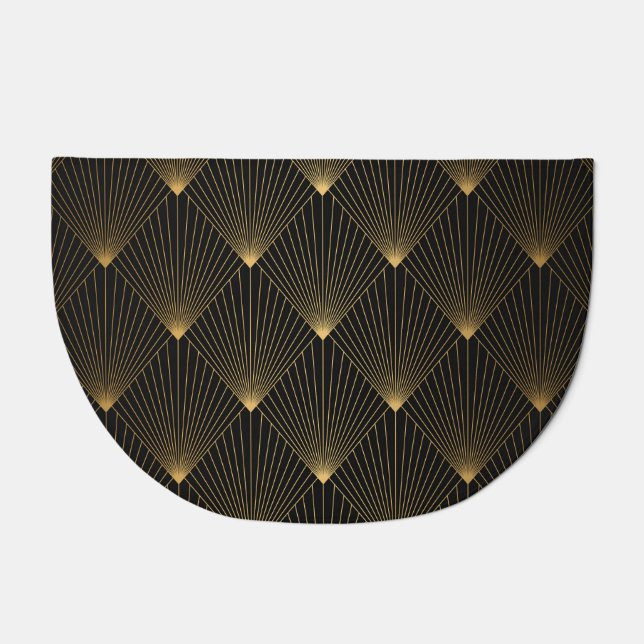 Art Deco: Black Gold Elegance. Doormat (Front)