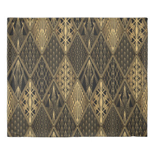 Art Deco Black Gold Elegance Duvet Cover