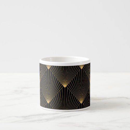 Art Deco Black Gold Elegance Espresso Cup