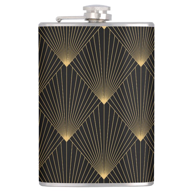 Art Deco: Black Gold Elegance. Flask (Front)