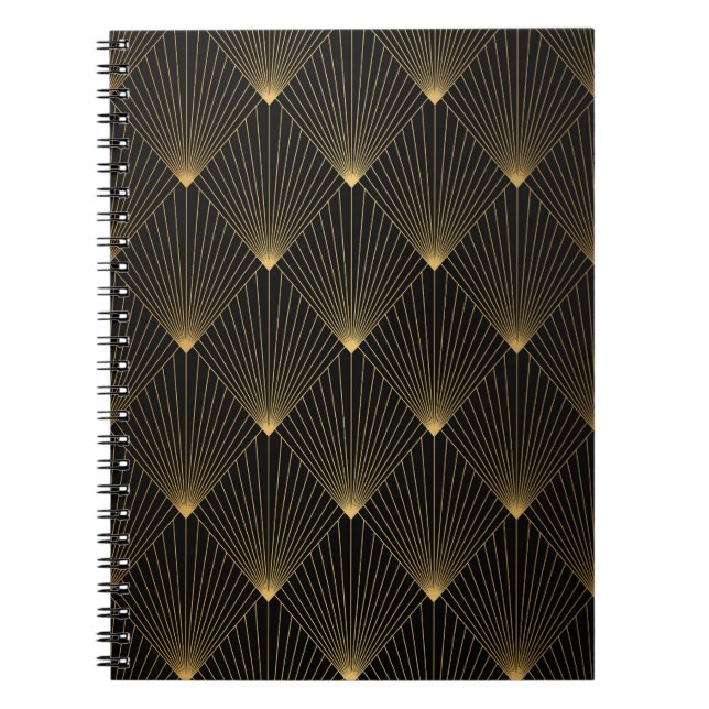 Art Deco: Black Gold Elegance. Notebook (Front)