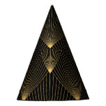 Art Deco: Black Gold Elegance. Party Hat