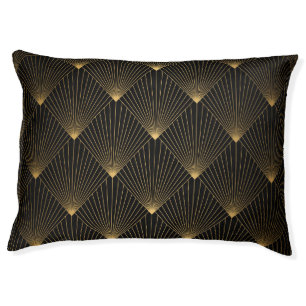 Art Deco: Black Gold Elegance. Pet Bed