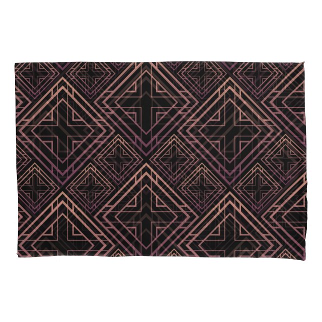 Art Deco Black-Gold Elegance Pillow Case (Front)