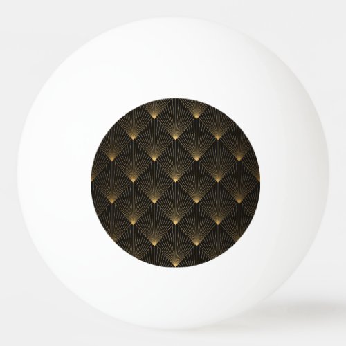 Art Deco Black Gold Elegance Ping Pong Ball