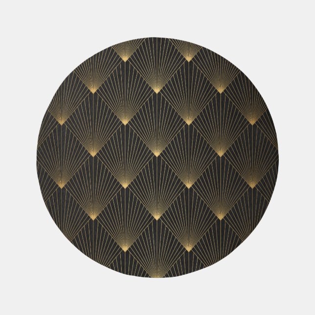 Art Deco: Black Gold Elegance. Rug (Front)