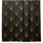 Art Deco: Black Gold Elegance. Shower Curtain